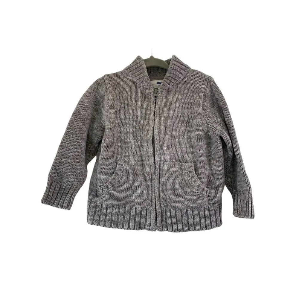 OLD NAVY Boy's Gray Zip Up Cardigan Sweater / Size: 12-18 Months